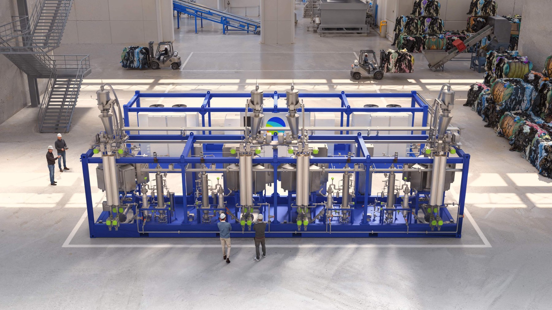 Resynergi AMP Module facility — clean indoor operation