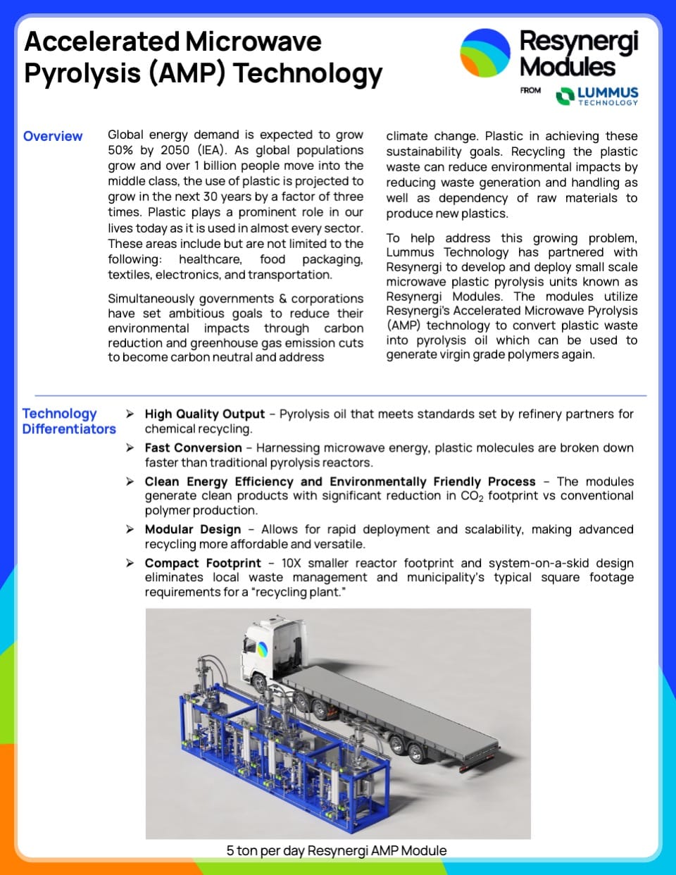 Resynergi commercial offering — page 1